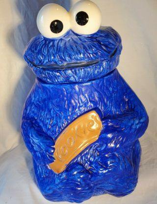 Vintage 1970s Handpainted Sesame Street Cookie Monster Cookie Jar
