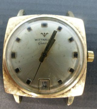 Vintage Wittnauer Gold Filled Wind - Up Men 
