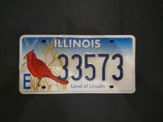 Illinois Cardinal License Plate
