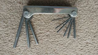 Vintage Klein Tools No.  68701 Sae Hex Allen Key Set 5/64 " - 1/4 Usa