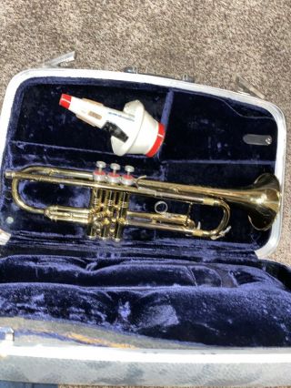 Vintage Conn Trumpet With Hardcase And Cup Mute