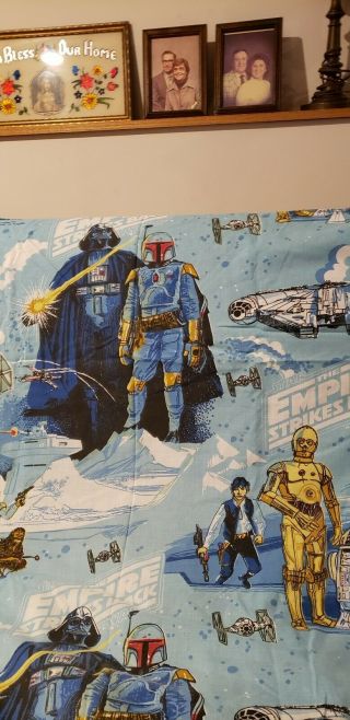 Vintage 1979 Star Wars Empire Strikes Back Twin Sheet And 1 Fitted
