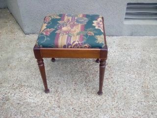 Vintage Walnut Singer Rocketeer Sewing Machine Bench/stool Mid - Century