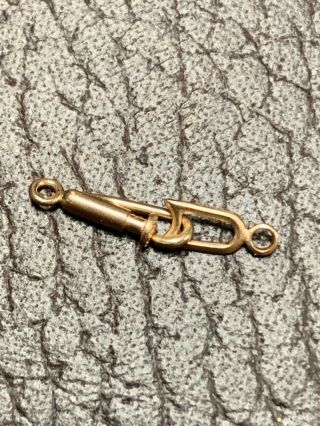 Vtg 14k Solid Yellow Gold Clasp For Necklace