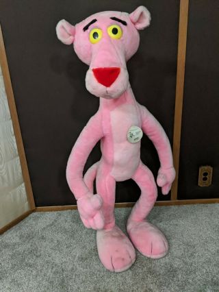 Vintage Pink Panther Giant 48” Plush Bendable Stuffed Mighty Star 4 Feet