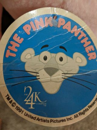 Vintage Pink Panther Giant 48” Plush Bendable Stuffed Mighty Star 4 Feet 3