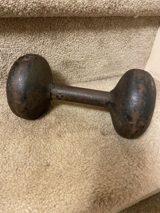 1 Vintage 15lb York Single Dumbbell Weight Round Ends Smooth Grip