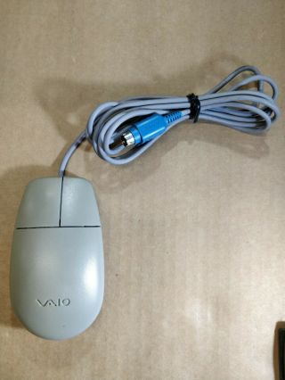 Sony Vaio Vintage Corded Roller Track Ball Mouse - Sony P/n 17592911