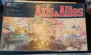 Vintage 1987 Gamemaster Series Axis & Allies Wwii Military Board Game Complete