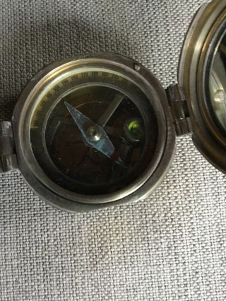 Vintage Antique Solid Brass Natural Sine Stanley London Compass