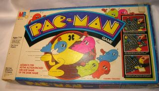 Vintage 1980 Milton Bradley Pac Man Board Game Complete Yellow Ghosts