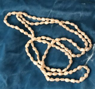 Vintage Freshwater Seed Pearls,  30 - Inch Single Strand Necklace,  High Luster