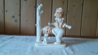 Vintage Starset Creations Boy And Girl With Dog Playing Leapfrog Figurine