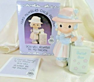 Vtg Precious Moments Vote Ballot Box Figure You Will Always Be My Choice 1989