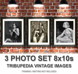 3 Vintage Photos Set Ziegfeld Follies Girls Alfred Cheney Johnston Flappers
