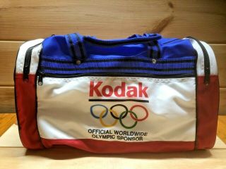 Vintage Kodak Official Worldwide Olympic Sponsor Travel /gym / Duffle Bag