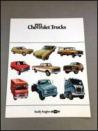 1971 Chevrolet Truck Vintage Sales Brochure El Camino Suburban Blazer Vega Panel