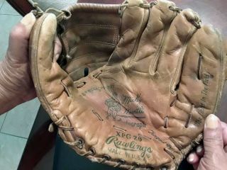 Vintage Rawlings Xpg 20 Baseball Glove Mickey Mantle Model 1963