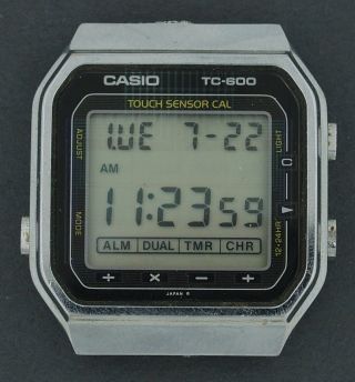 - Vintage Casio Tc - 600 Touch Sensor Calculator Watch