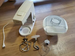 Vintage Kenwood Chef Excel Mixer Km210 With Attachments As Pictured