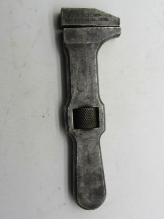 Vintage Billings & Spencer Adjustable Bicycle Wrench 5 " Long Pat 