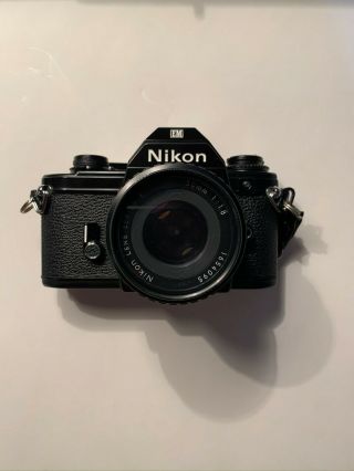 Vintage Nikon EM Film Camera with 50mm f/1.  8 Series E Lens w/ 2x Tele Converter 3