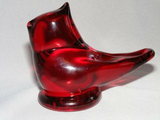 Vintage Hand - Blown Art Glass " Country Cardinal " Signed Ron Ray - 1997