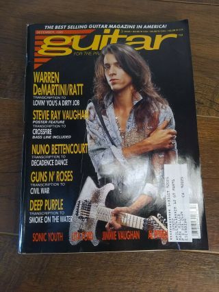 Guitar For The Practicing Musician December 1990 - Warren Demartini/ratt.  Poster