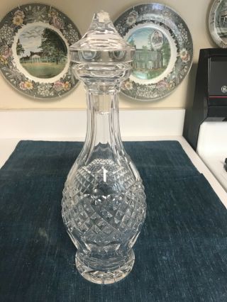 Vintage 12 7/8 " Waterford Colleen Cut Crystal Wine Decanter W/stopper