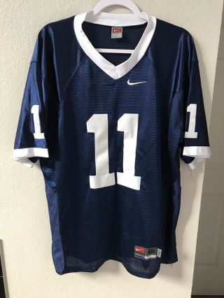 Vintage Penn State Nittany Lions 11 Nike Authentic Football Jersey Barkley Ncaa