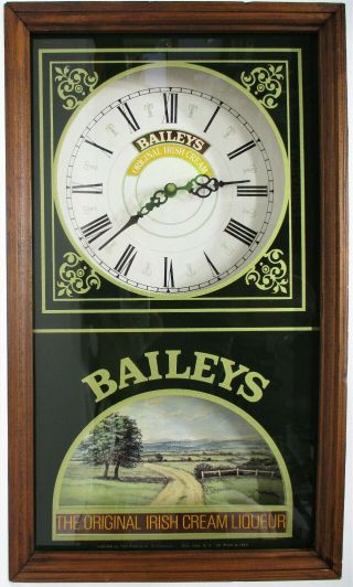 Vintage Collector Clock Baileys Irish Cream Liqueur Wall Advertising