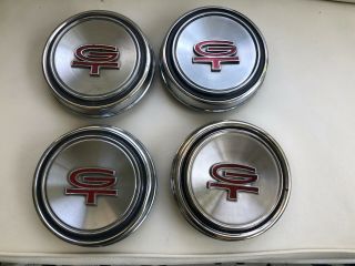 1967 - 1970 Ford Mustang Gt Vintage Center Cap Hubcaps Set Of 4