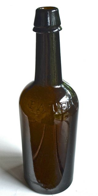 Vintage Iron Pontil " Patent " Dyottville,  Glassworks,  Phila.  Whiskey Bottle