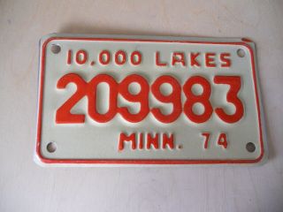 Single Us Motorcycle? Minnesota License Plate " 209983 "