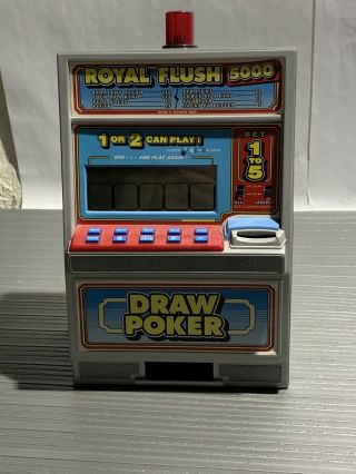 Vintage Radio Shack Draw Poker Machine 12.  5” Tall 1 Or 2 Players Great