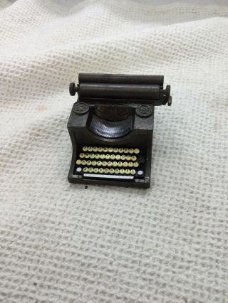 Vintage Pencil Sharpener Miniature Die Cast Metal Typewriter