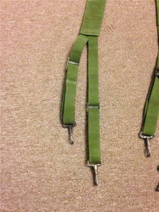 Vintage WWII U.  S.  Army Military Field Pack Adjustable Suspenders 3