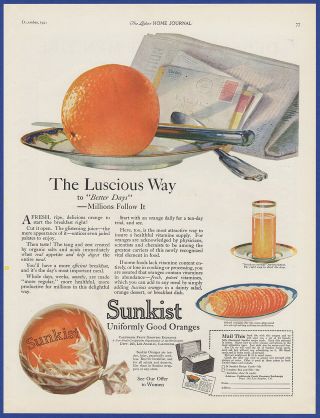 Vintage 1921 Sunkist Oranges California Fruit Growers Exchange 20 