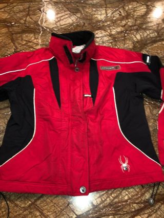 Vintage Spyder XT Ladies Sz 10 Ski/Snowboard Waterproof Jacket Coat Red/Black 2