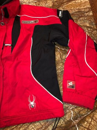 Vintage Spyder XT Ladies Sz 10 Ski/Snowboard Waterproof Jacket Coat Red/Black 3