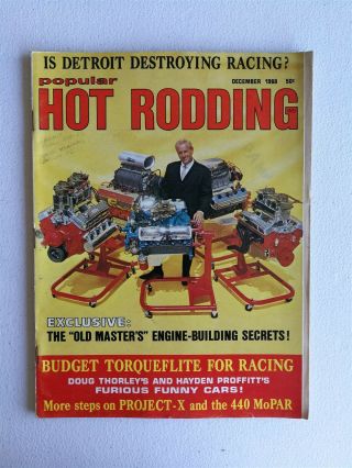 Popular Hot Rodding December 1968 - Detroit Drag Racing - Amc Javelin - Camaro