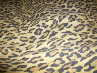 Vintage Ralph Lauren Aragon Leopard Queen Fitted Bed Sheet Blue Label
