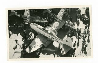 Photograph Of Westland Wyvern Wp346 Crashed Into Hawker Sea Hawks Hms Ark Royal