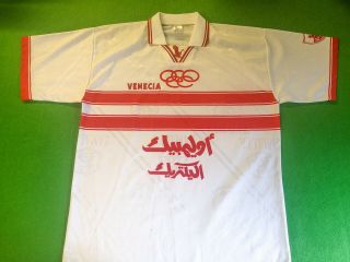 Zamalek Sc Egypt Football Shirt Jersey Home Late 90s Venecia White Red Vintage M