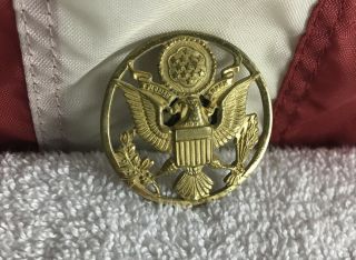 Vintage Metal Wwii Us Army Eagle E Pluribus Unum Military Hat Pin Screw Back