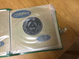 Vintage 50s 60s Various London Tri Records In Retro Carry Case,  Sleeves 3