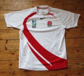 England Rfu Nike Irb Rugby World Cup 2007 Vintage Rugby Union Jersey / Shirt - M