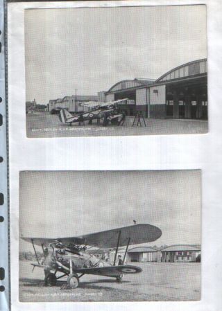 Two Postcards Bristol Bulldogs At Raf Kenley Aerodrome Judges Art Cards