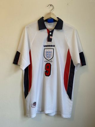 Vintage England 1998 Home Shirt Shearer - Xl
