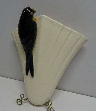 Vintage Sylvac ? Pottery Bird Wall Vase / Pocket
